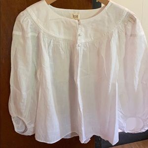Size S, a.n.a, white shirt with 3/4 puffy sleeves